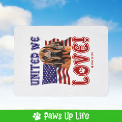 Bloodhound Dog United We Love Fleece Sherpa Blanket - Perfect for Snuggling and Cozy Napping | Paws Up Life, LLC