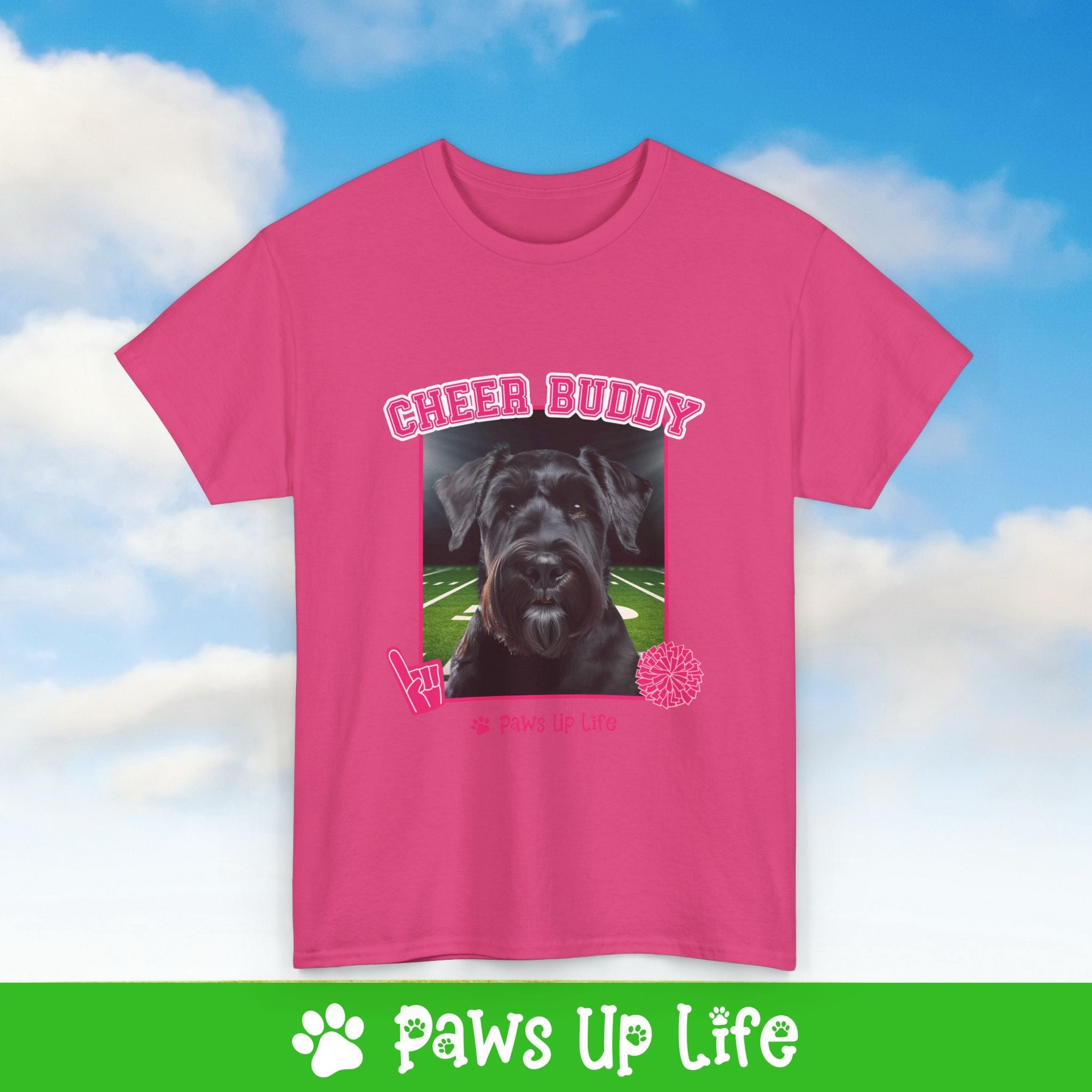 Giant Schnauzer Football Cheer Buddy Cheerleading Dog Tee, Shirt, Unisex Pet Lover Gift, Dog Mom Dad Tshirt, Animal Rescue Advocate, Cute Puppy Graphic Top Classic Collar | Paws Up Life, LLC