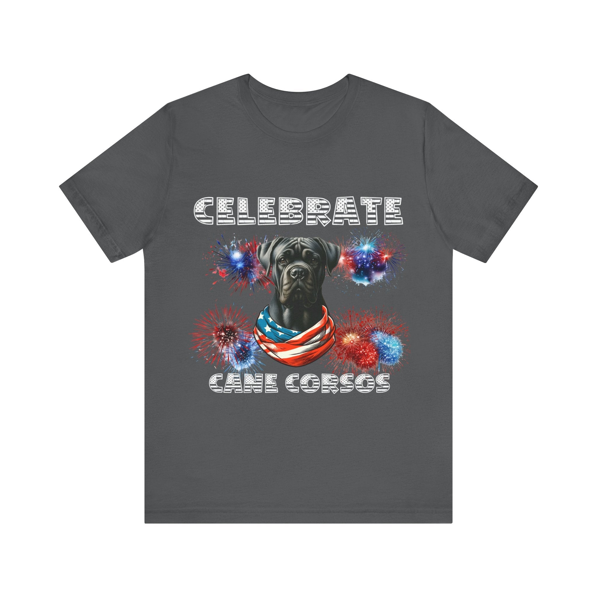 Celebrate Cane Corso Dog Patriotic Unisex Jersey Short Sleeve Tee Bella Canvas 3001 | Paws Up Life, LLC