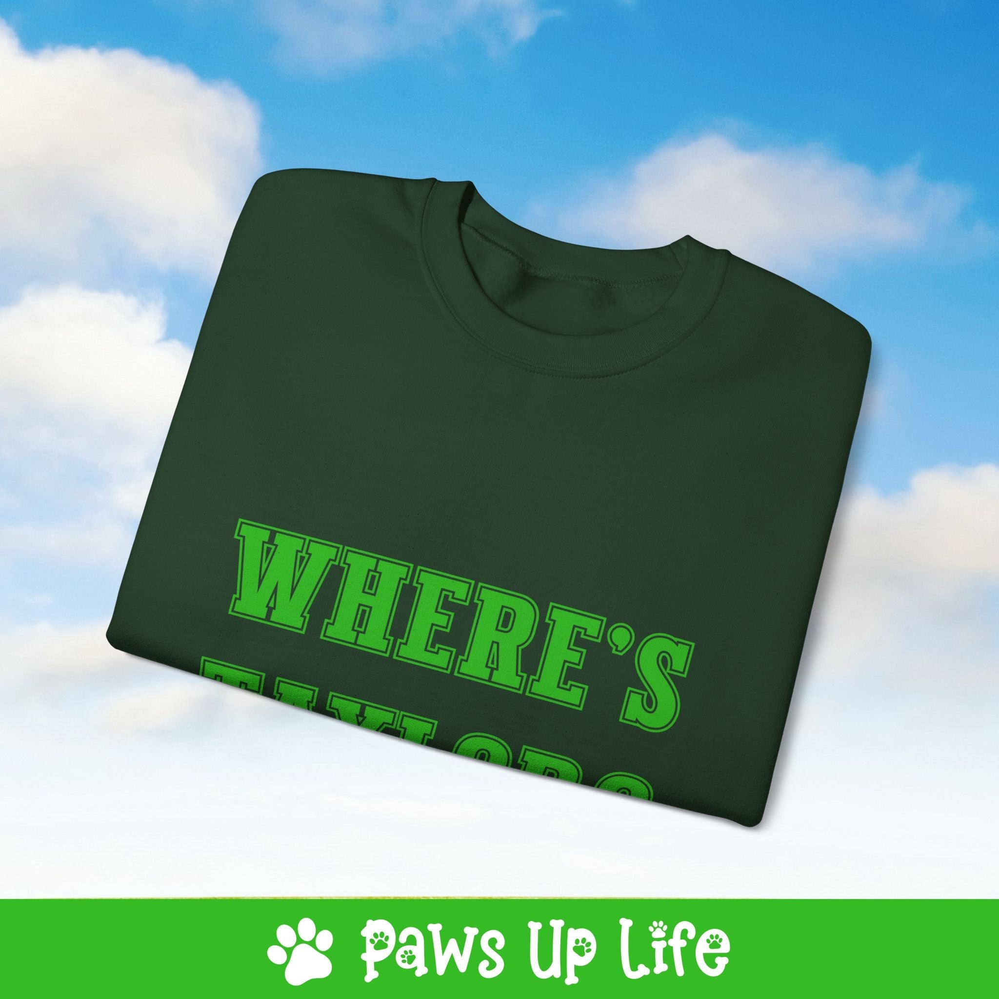 Where's Taylor Football Crewneck Sweatshirt, Unisex Gift for Animal Lovers, Dog Mom Dad Sweatshirt, Cute Dog Lover Apparel, Fun Pet | Paws Up Life, LLC