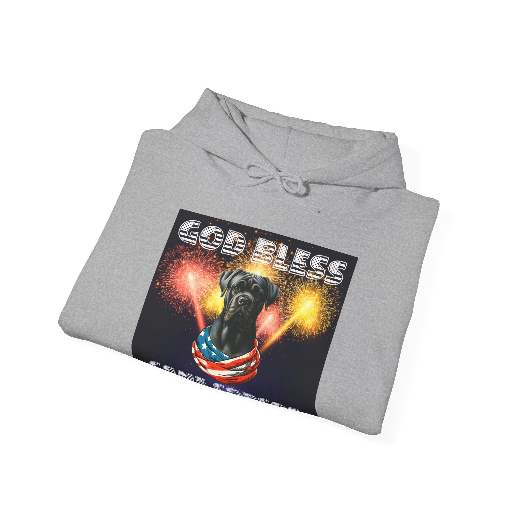 God Bless Cane Corso Patriotic Unisex Sweatshirt Heavy Blend™ Hooded | Paws Up Life, LLC