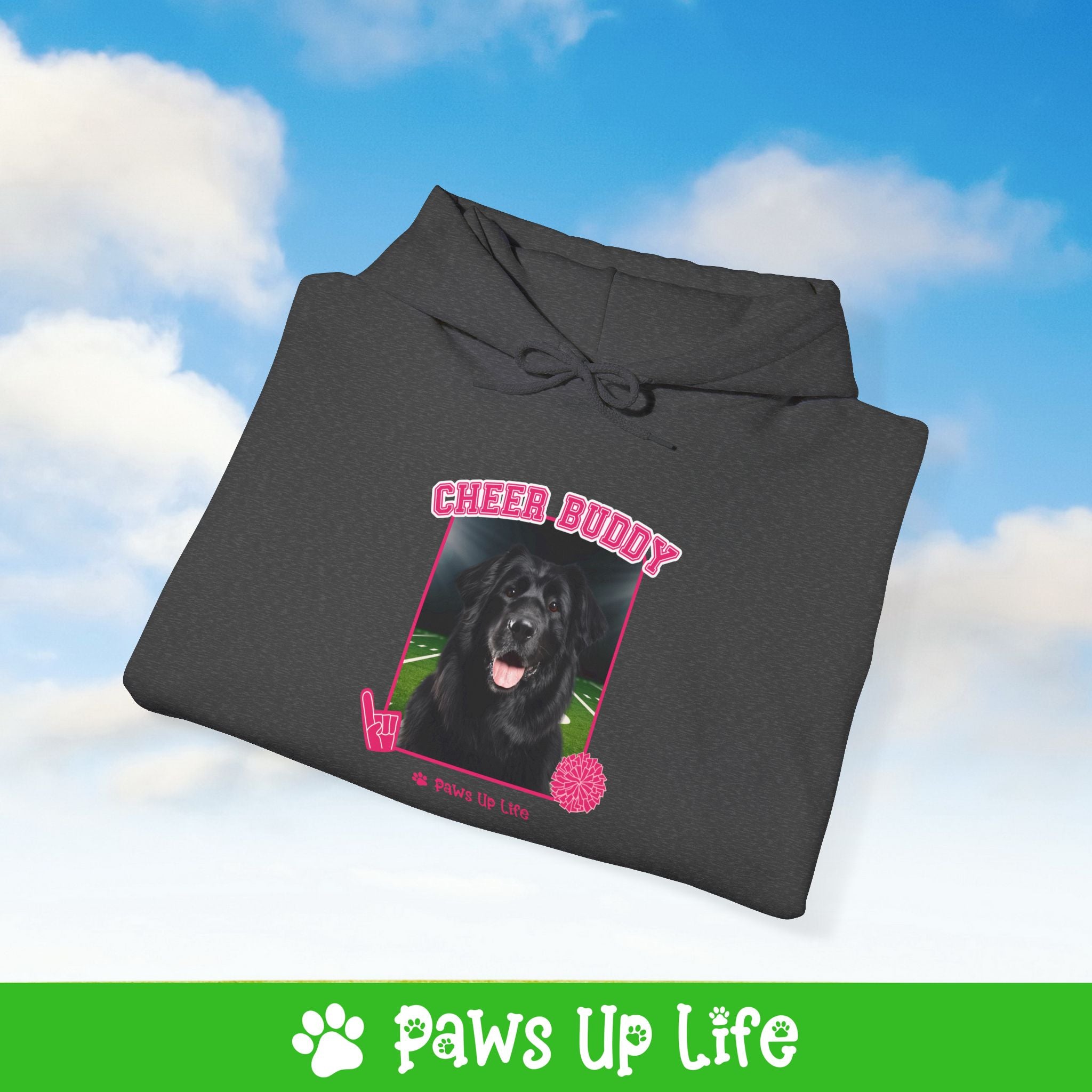 Great Pyrenes Football Cheer Buddy Cheerleading Dog Unisex Hoodie Hooded Sweatshirt Classic Comfy Cotton