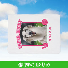 Borzoi Football Cheer Buddy Cheerleading Dog Fleece Sherpa Blanket - Perfect for Snuggling and Cozy Napping | Paws Up Life, LLC