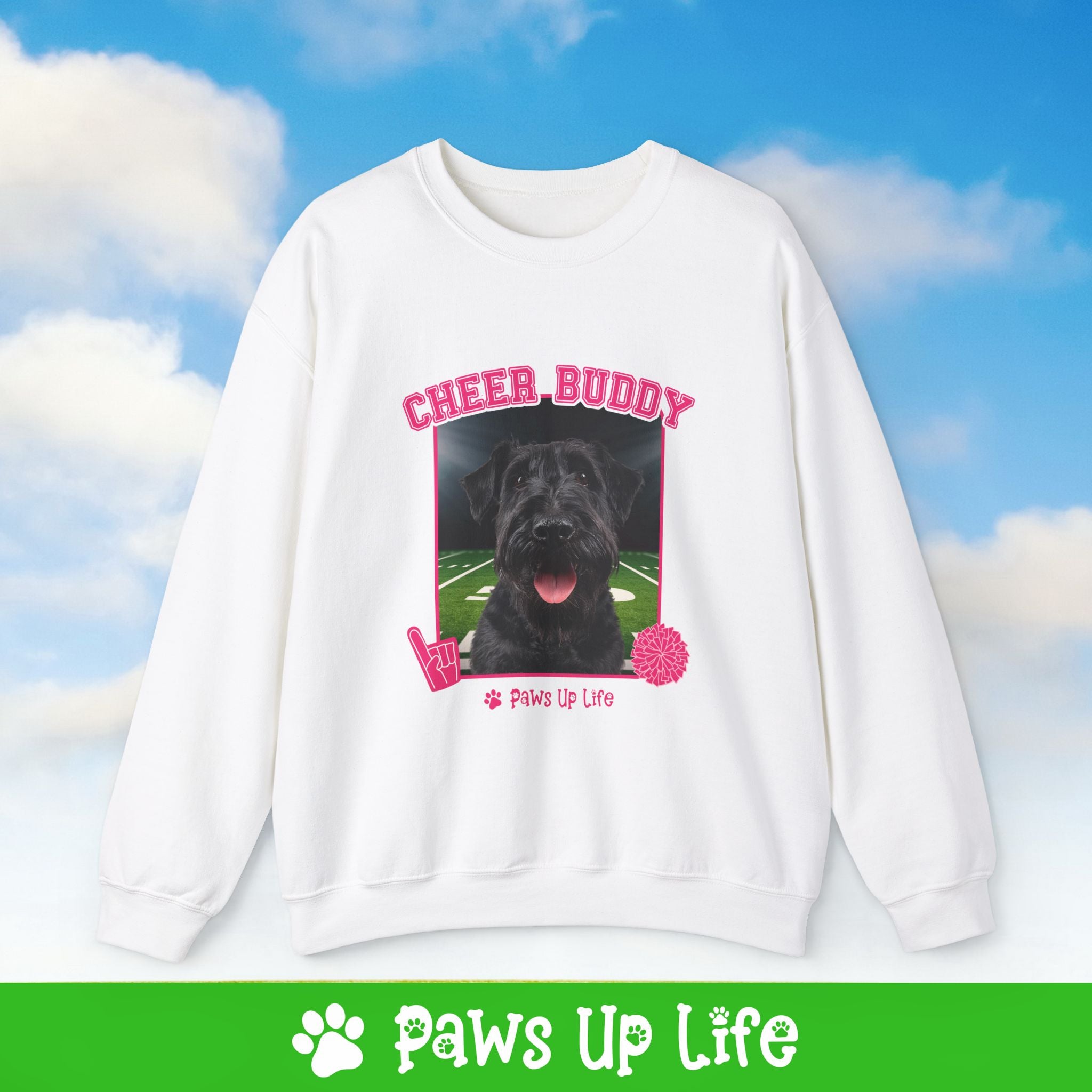 Irish Terrier Football Cheer Buddy Cheerleading Dog Crewneck Sweatshirt, Unisex Gift for Animal Lovers, Dog Mom Dad Sweatshirt, Cute Dog Lover Apparel, Fun Pet | Paws Up Life, LLC