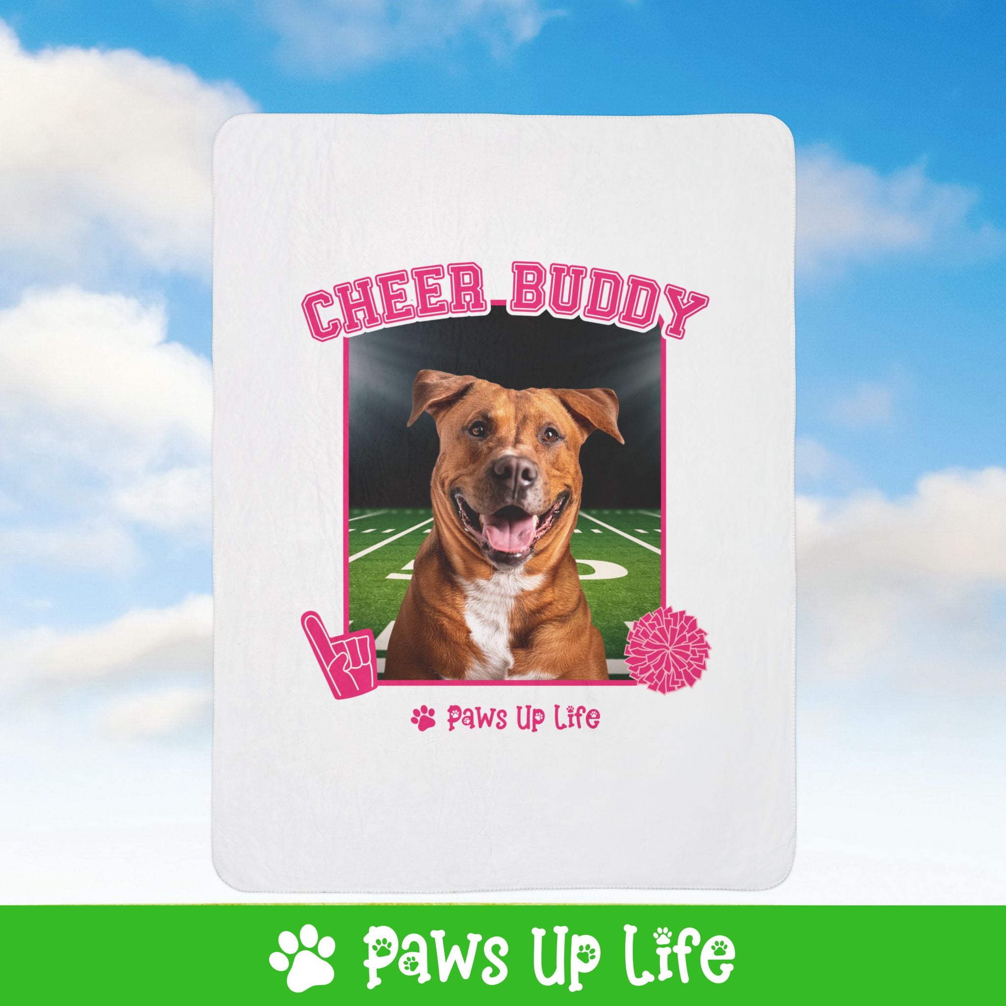 Beauceron Cheer Buddy Cheerleading Dog Fleece Sherpa Blanket - Perfect for Snuggling and Cozy Napping | Paws Up Life, LLC