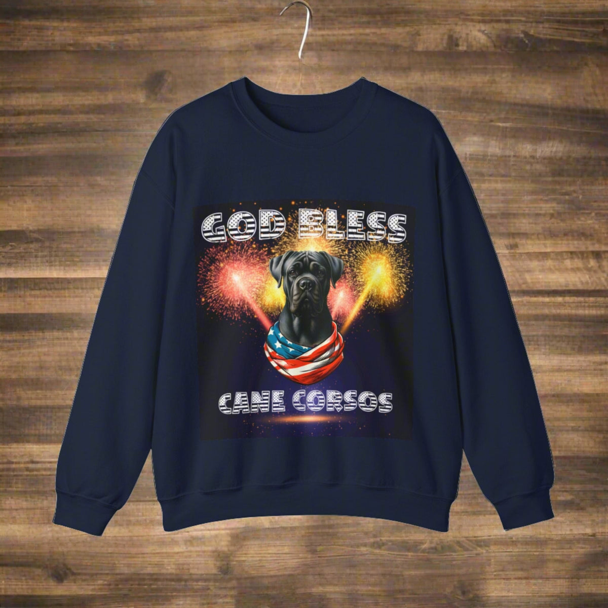 God Bless Cane Corso Patriotic Unisex Sweatshirt Heavy Blend™ Crewneck | Paws Up Life, LLC