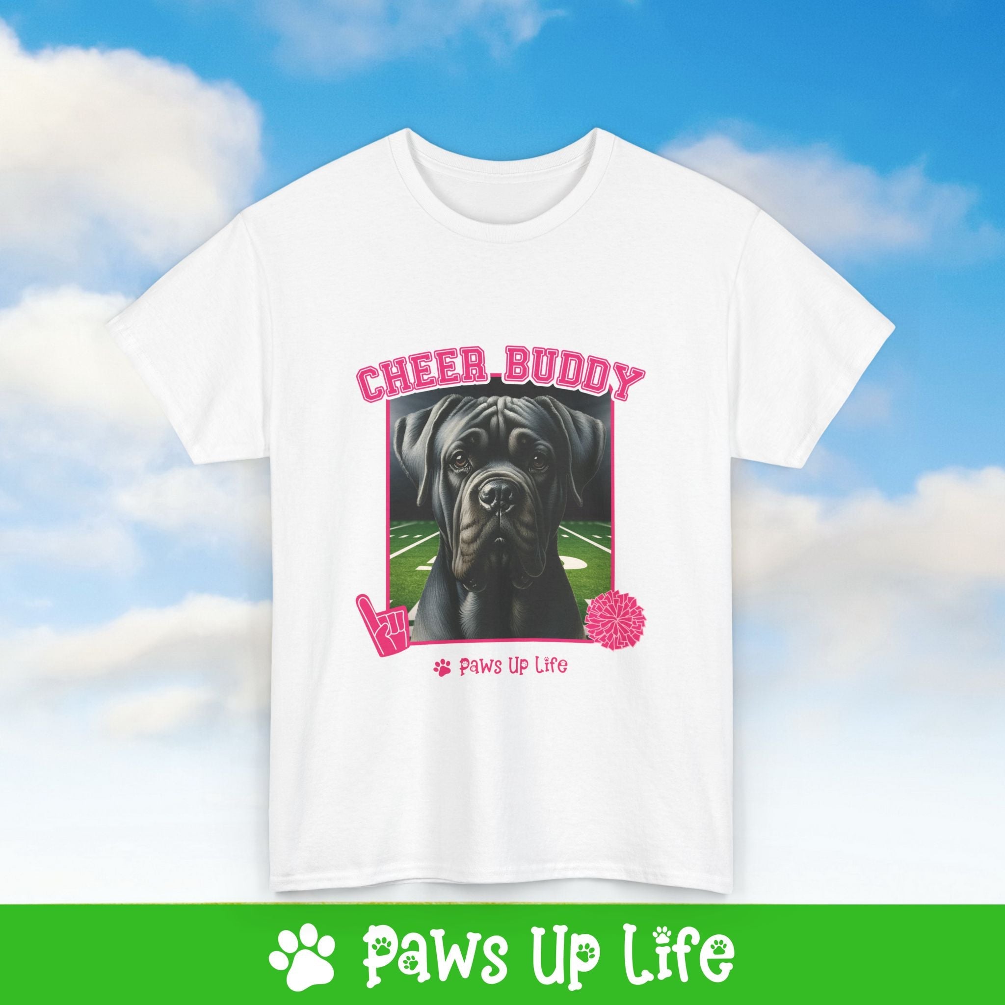 Cane Corso Football Cheer Buddy Cheerleading Dog Tee, Shirt, Unisex Pet Lover Gift, Dog Mom Dad Tshirt, Animal Rescue Advocate, Cute Puppy Graphic Top Classic Collar | Paws Up Life, LLC