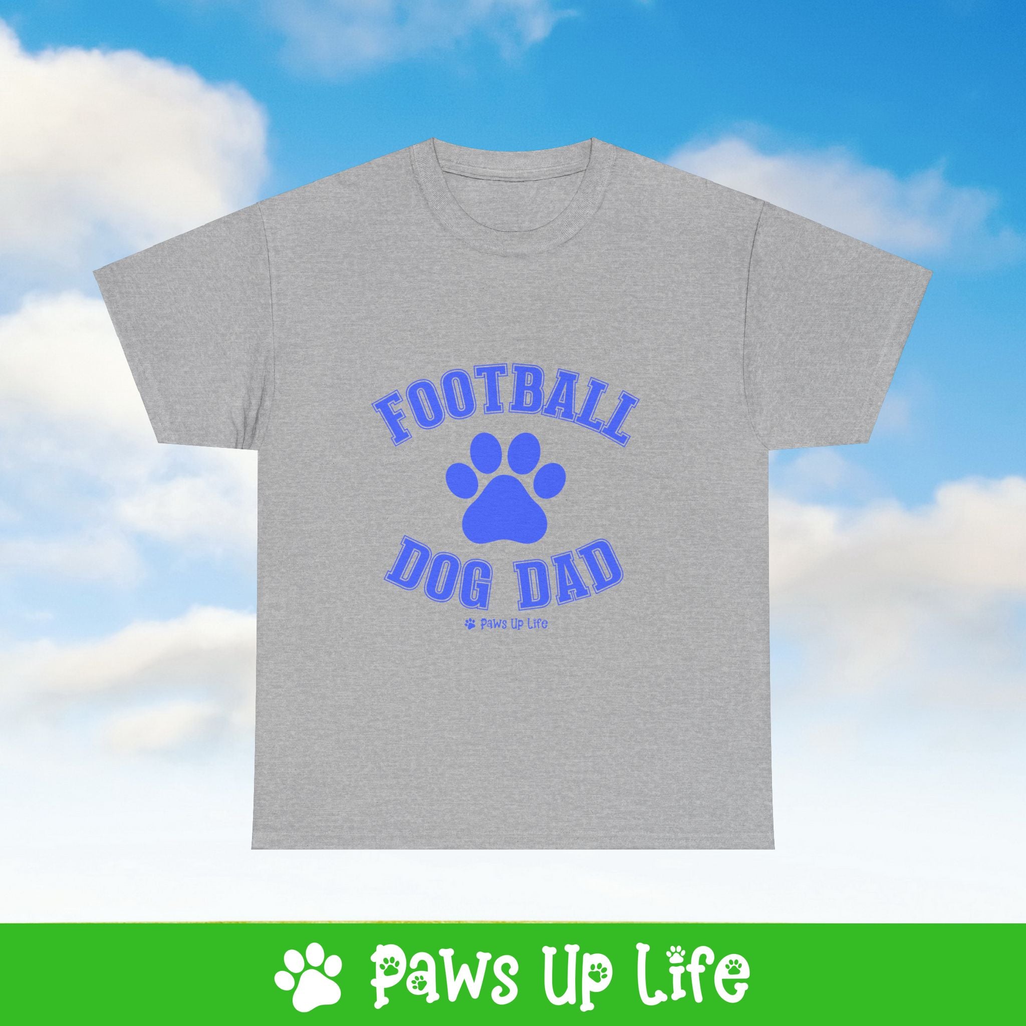 Football Dog Dad Tee, Shirt, Unisex Pet Lover Gift, Dog Mom Dad Tshirt, Animal Rescue Advocate, Cute Puppy Graphic Top Classic Collar | Paws Up Life, LLC