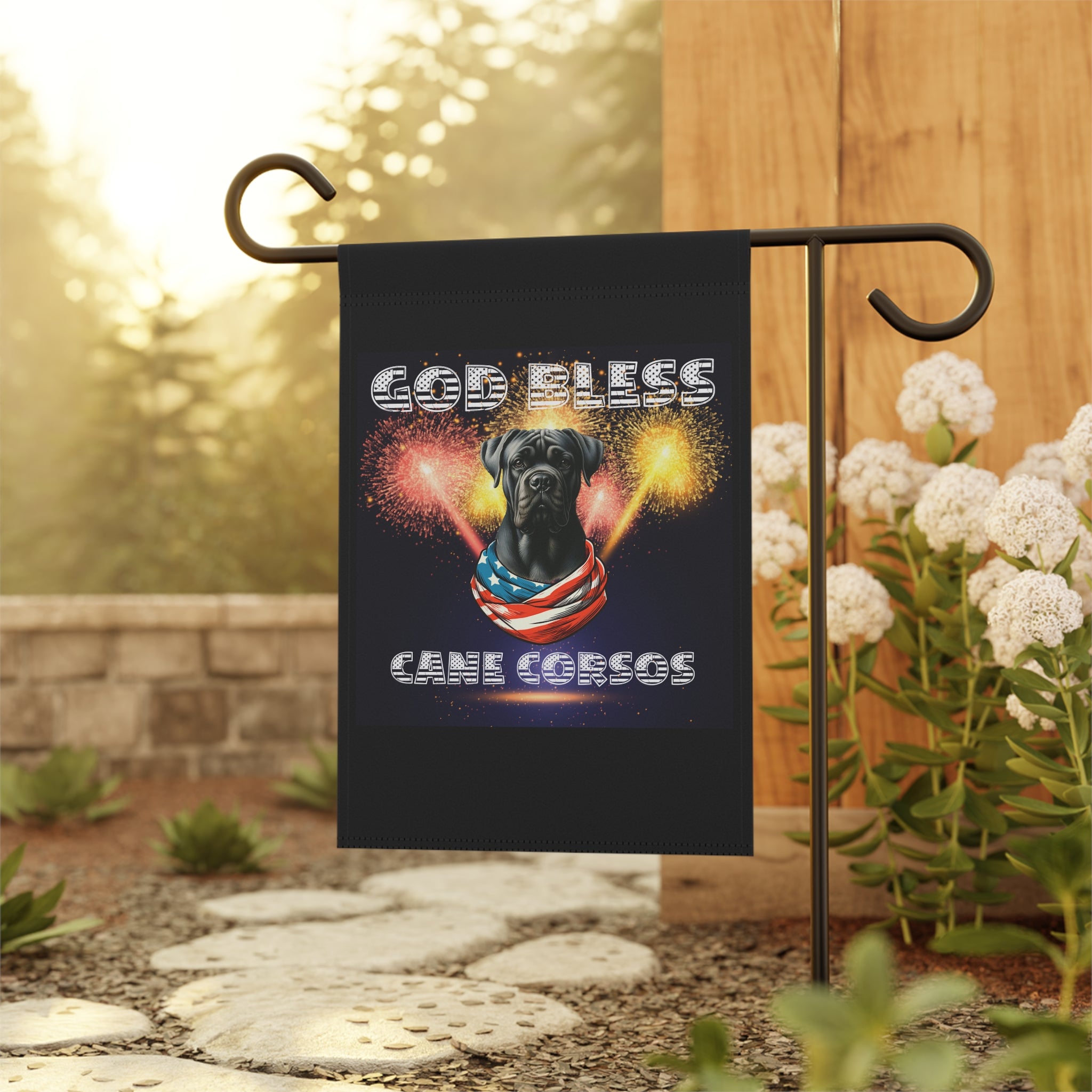 God Bless Cane Corso Patriotic Garden & House Banner | Paws Up Life, LLC