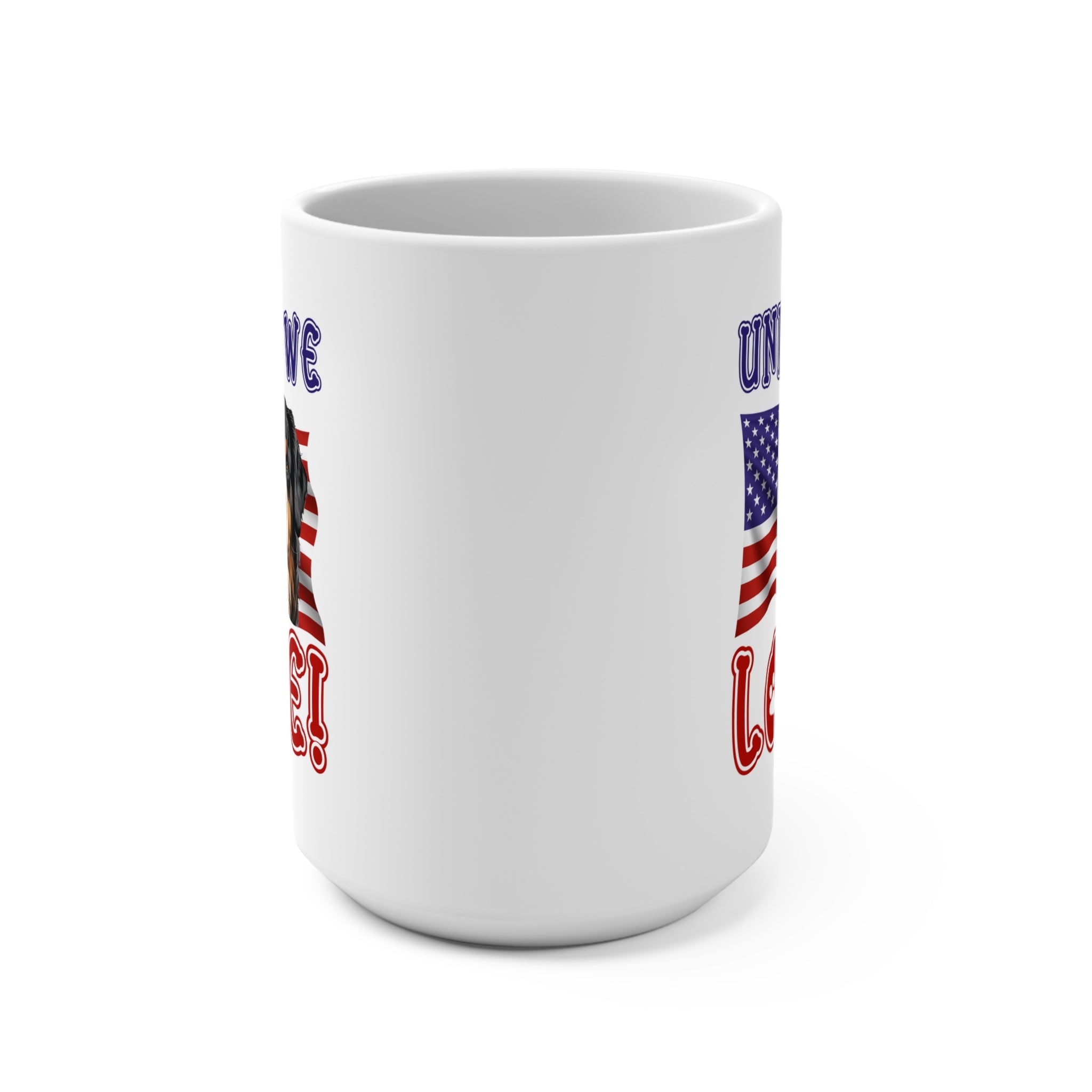 Bernese Mountain Dog United We Love 15oz Large Coffee Mug Ceramic Drinkware Tea Washable | Paws Up Life, LLC