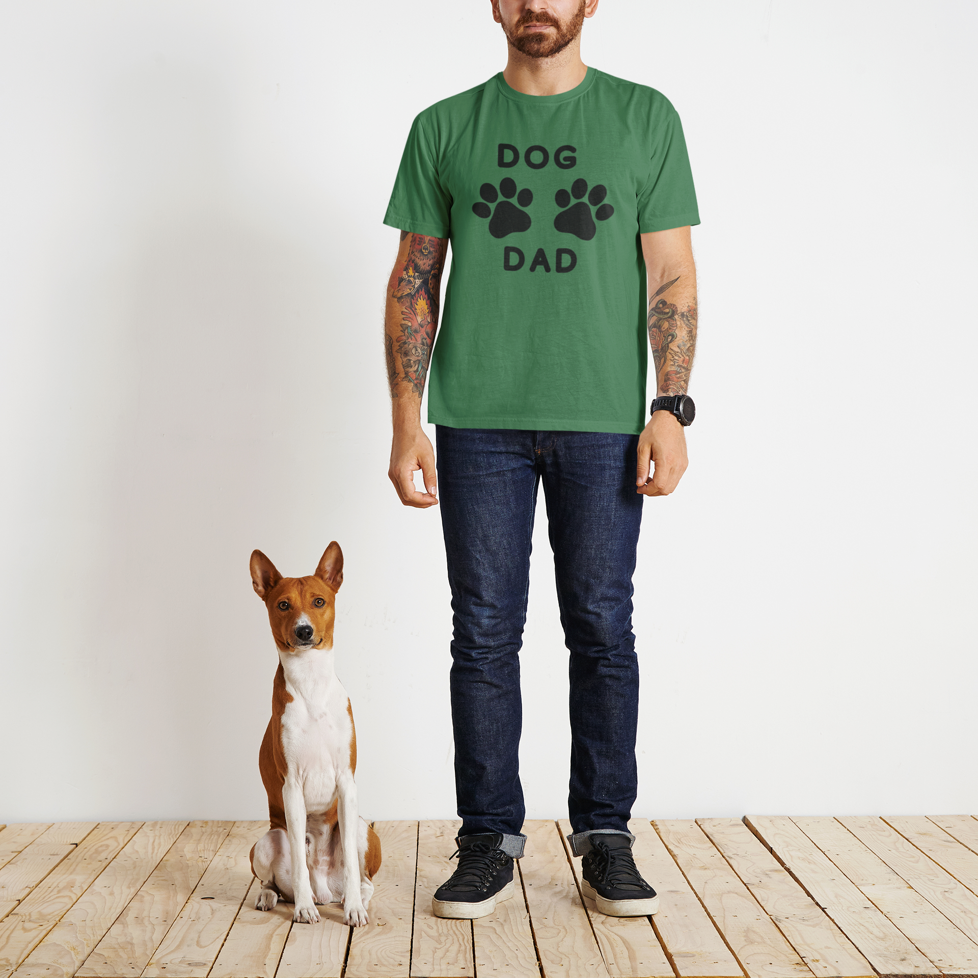 Dog Dad - Unisex Gildan T-Shirt for Adults | Perfect Gifts for Pet Lovers| Gift For Him| Father's Day| Birthday| Christmas|New Puppy|Adoption | Paws Up Life, LLC