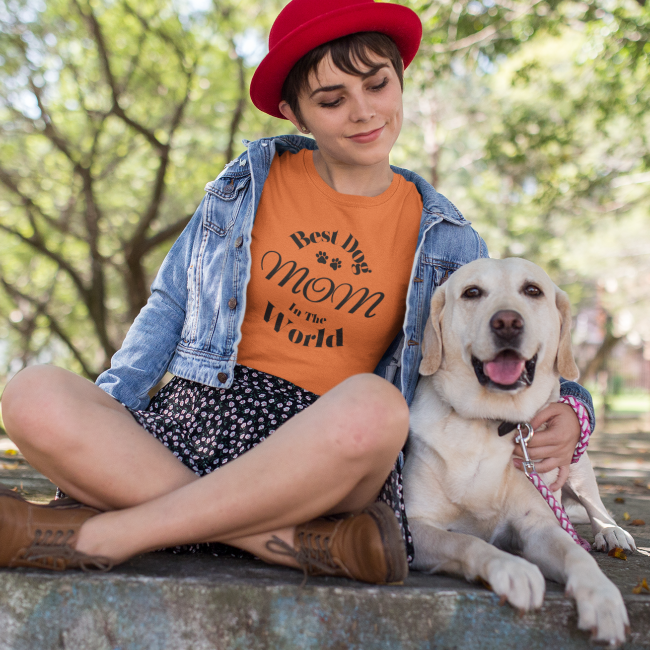 Best Dog Mom In The World T-Shirt: Perfect Gift for Pet Lovers | Comfortable Tee for Proud Fur Moms Unisex Heavy Cotton Tee | Paws Up Life, LLC