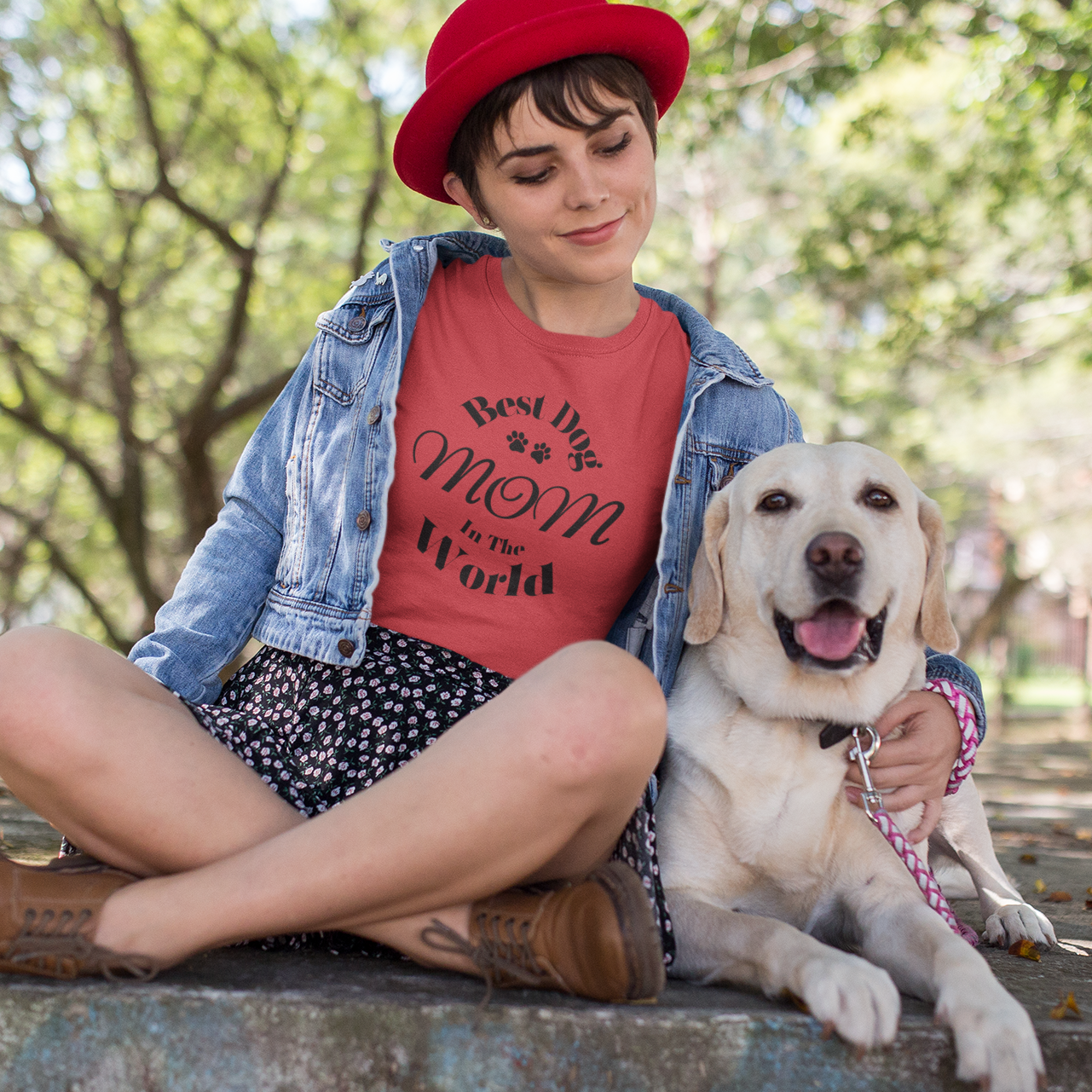 Best Dog Mom In The World T-Shirt: Perfect Gift for Pet Lovers | Comfortable Tee for Proud Fur Moms Unisex Heavy Cotton Tee | Paws Up Life, LLC