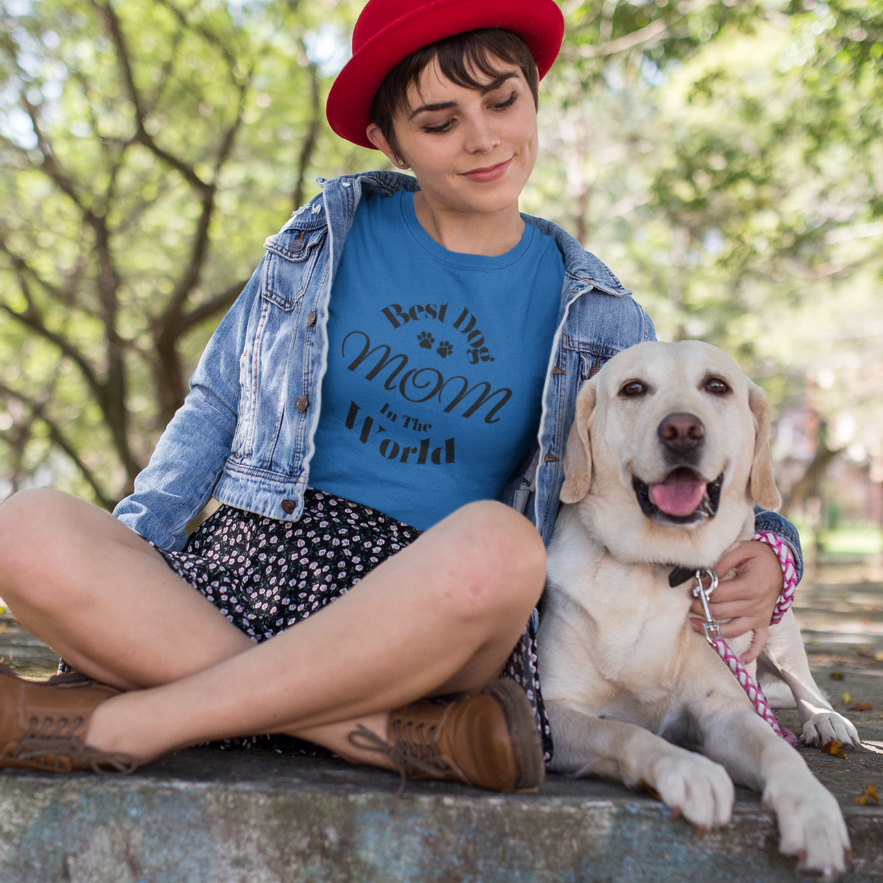 Best Dog Mom In The World T-Shirt: Perfect Gift for Pet Lovers | Comfortable Tee for Proud Fur Moms Unisex Heavy Cotton Tee | Paws Up Life, LLC