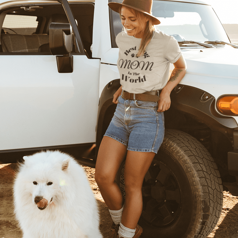 Best Dog Mom In The World T-Shirt: Perfect Gift for Pet Lovers | Comfortable Tee for Proud Fur Moms Unisex Heavy Cotton Tee | Paws Up Life, LLC