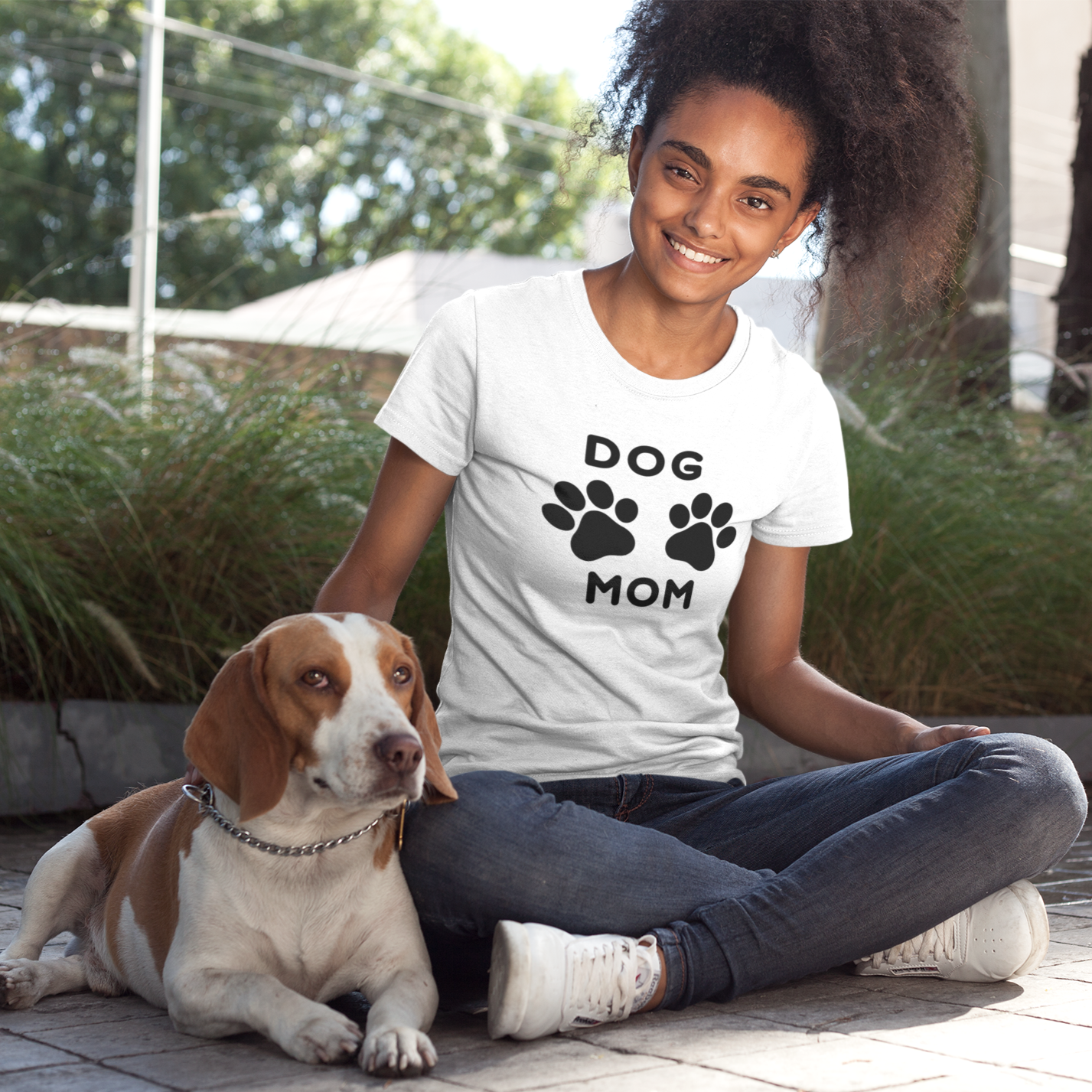 Dog Mom Soft Style Tee By Gildan|  Perfect Gift For Her| Mother's Day, Birthday, Christmas, New Puppy, New Pet Owner, Pet Adoption | Paws Up Life, LLC