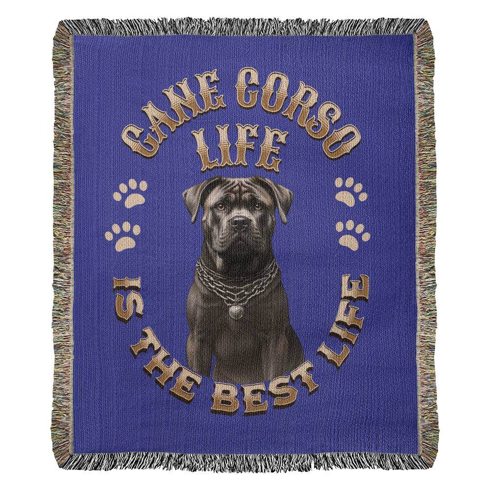 Cane Corso Blue Heirloom Blanket: Premium Quality Dog Throw, Gift For Her, Gift For Him, Birthday, Mother's Day, Father's Day, Holidays | Paws Up Life, LLC