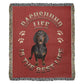 Dachshund Heirloom Red Blanket: Premium Quality Wiener Dog Throw, Gift For Her, Gift For Him, Birthday, Mother's Day, Father's Day, Christmas | Paws Up Life, LLC
