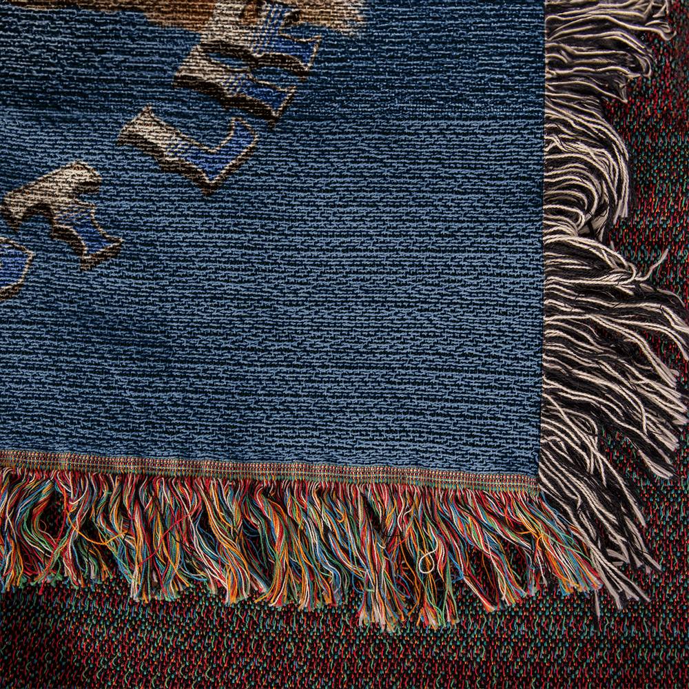 Dachshund Heirloom Blue Blanket: Premium Quality Wiener Dog Throw, Gift For Her, Gift For Him, Birthday, Mother's Day, Father's Day, Christmas | Paws Up Life, LLC