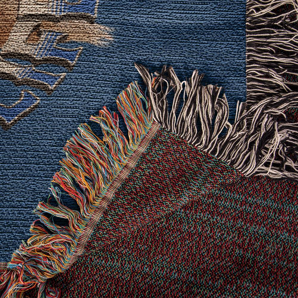 Dachshund Heirloom Blue Blanket: Premium Quality Wiener Dog Throw, Gift For Her, Gift For Him, Birthday, Mother's Day, Father's Day, Christmas | Paws Up Life, LLC