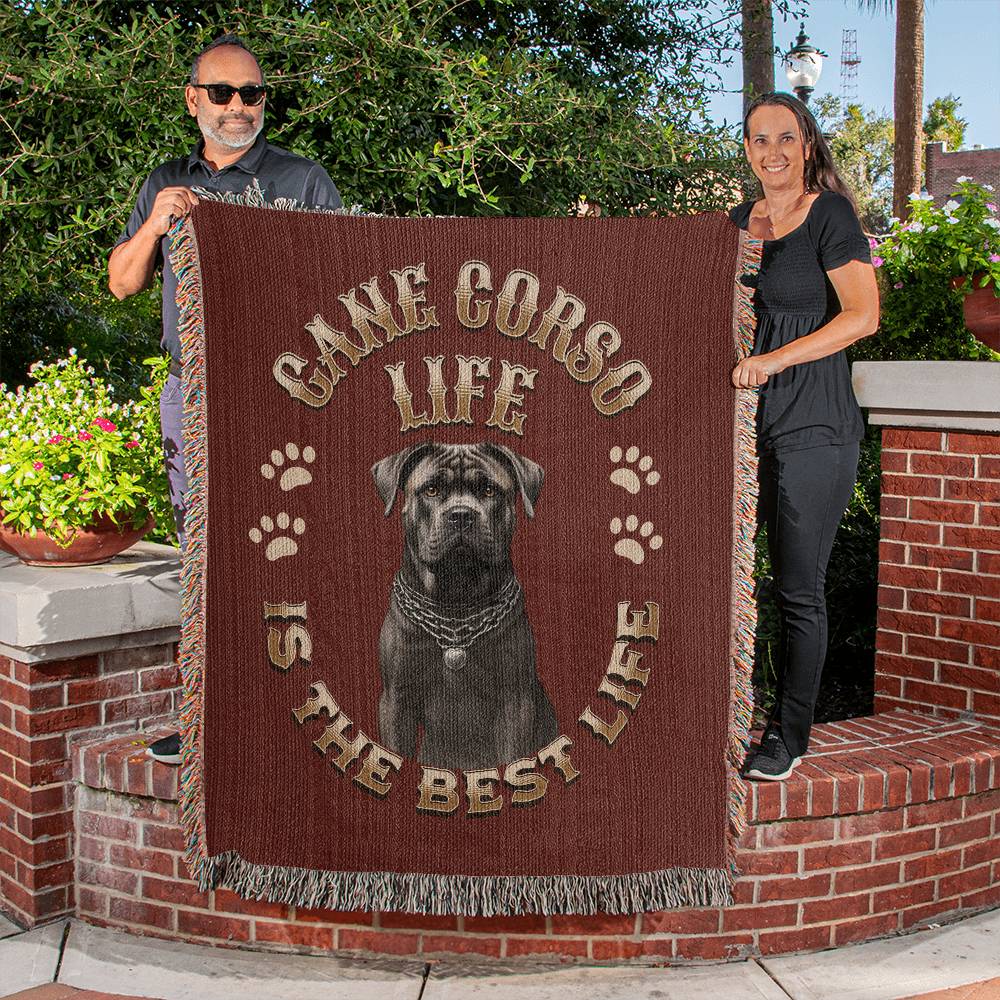 Cane Corso Heirloom Red Blanket: Premium Quality Throw, Gift For Her, Gift For Him, Birthday, Mother's Day, Father's Day, Holidays | Paws Up Life, LLC