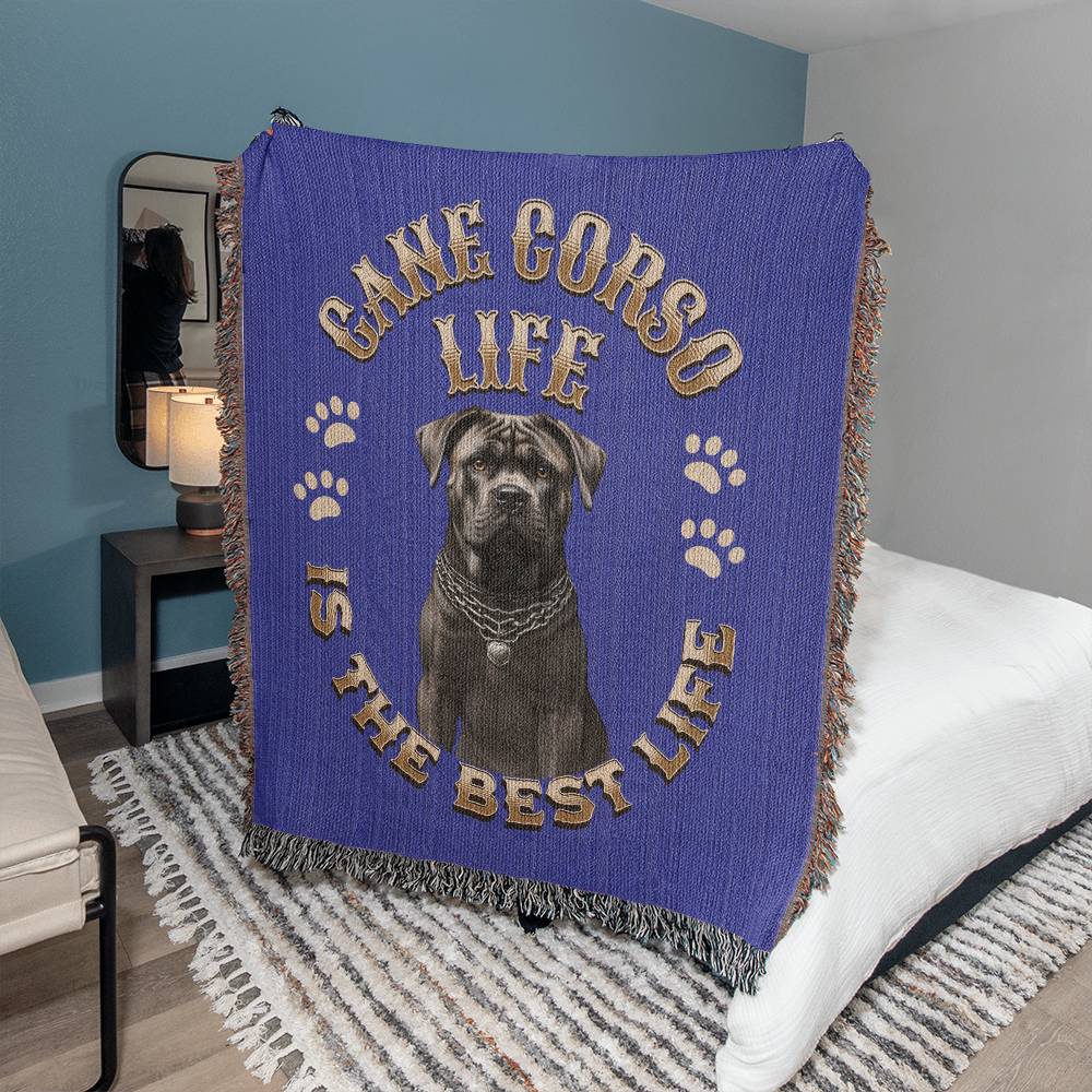 Cane Corso Blue Heirloom Blanket: Premium Quality Dog Throw, Gift For Her, Gift For Him, Birthday, Mother's Day, Father's Day, Holidays | Paws Up Life, LLC