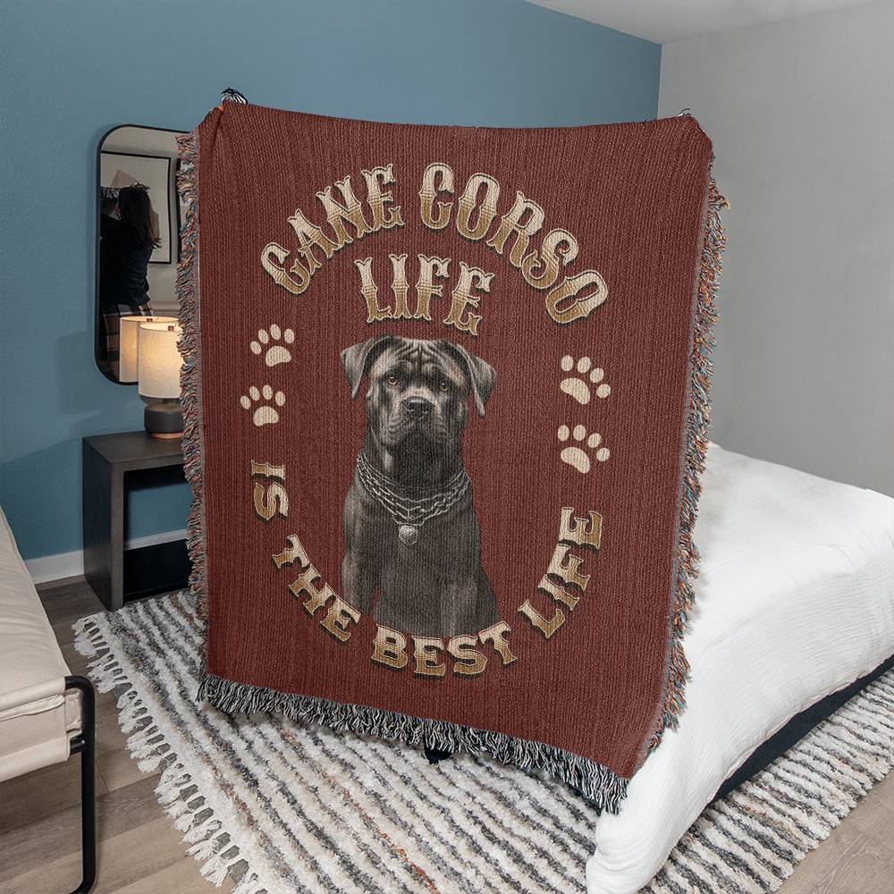 Cane Corso Heirloom Red Blanket: Premium Quality Throw, Gift For Her, Gift For Him, Birthday, Mother's Day, Father's Day, Holidays | Paws Up Life, LLC