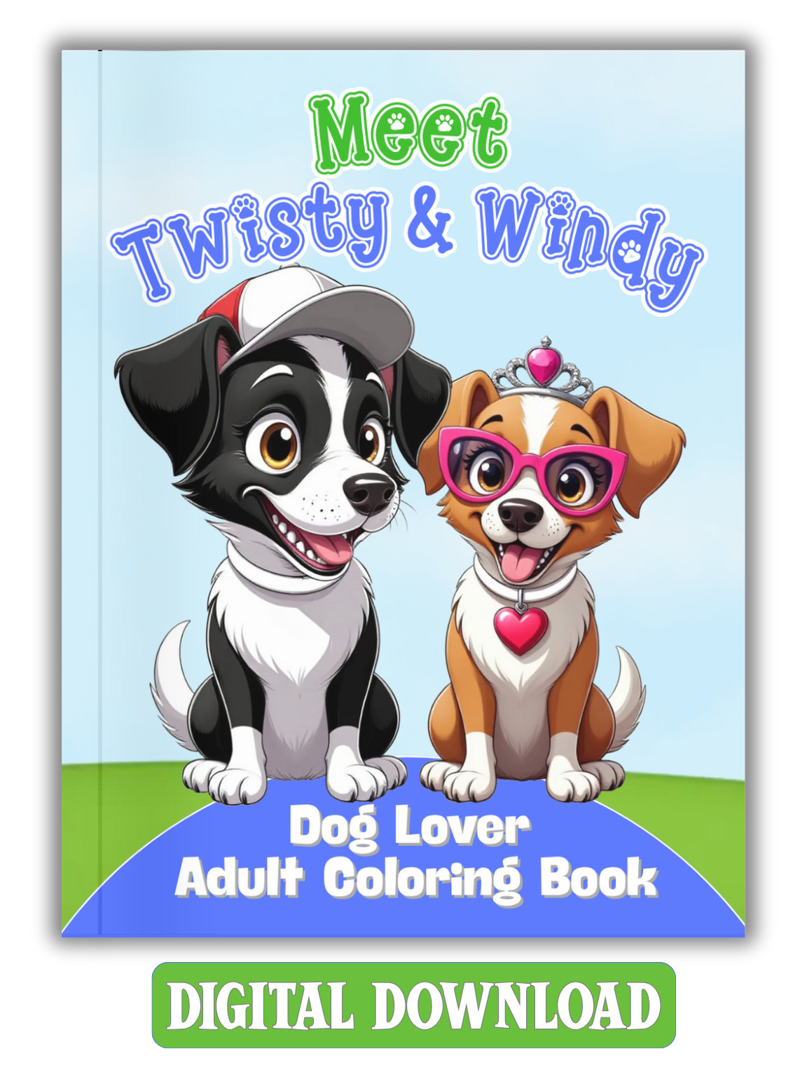 Meet Twisty and Windy Dog Lover Coloring Book | Digital Download