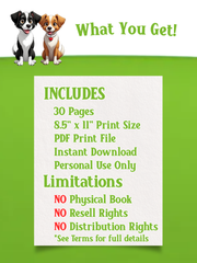 Career Day Dog Lover Coloring Book with Twisty and Windy | Digital Download