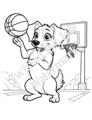 Twisty Playing Basketball